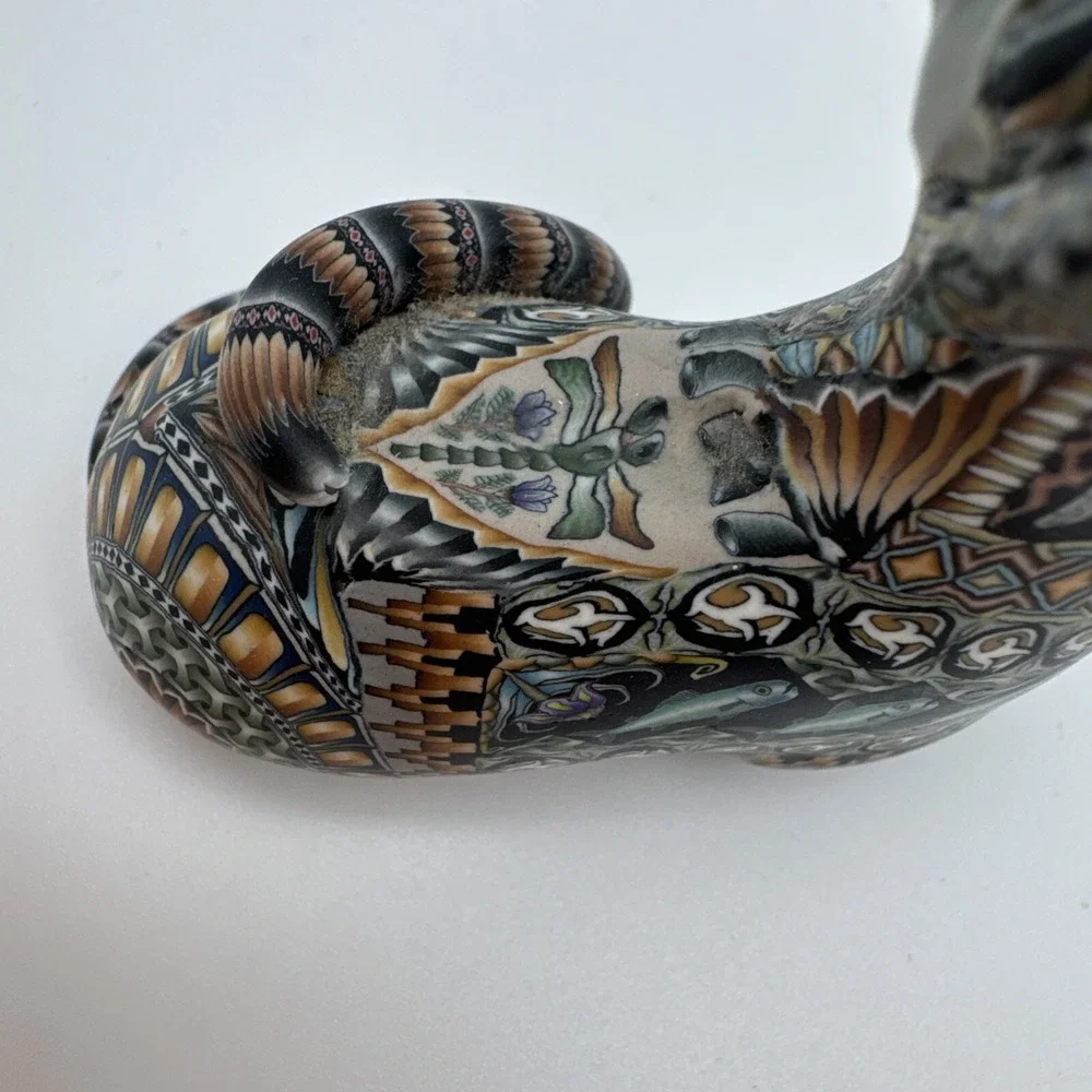 Jon Stuart Anderson Dragonfly Cat‎ Polymer Clay Figurine Feline Sculpture Kitten